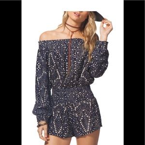 Navy blue rip curl romper